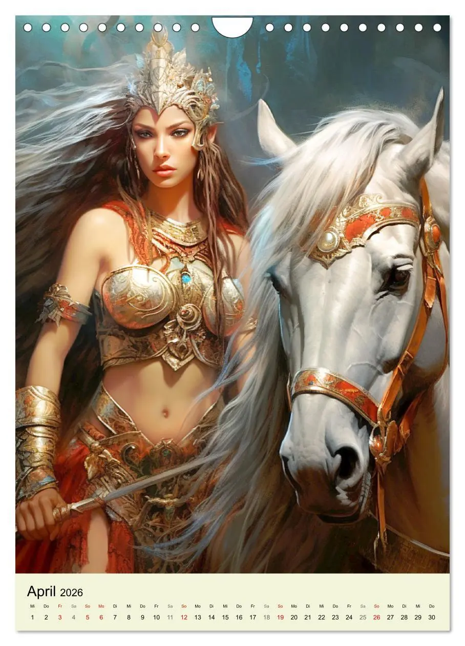 Bild: 9783516309973 | Antike Amazonen. Furchtlose Fantasy-Kriegerinnen (Wandkalender 2026...
