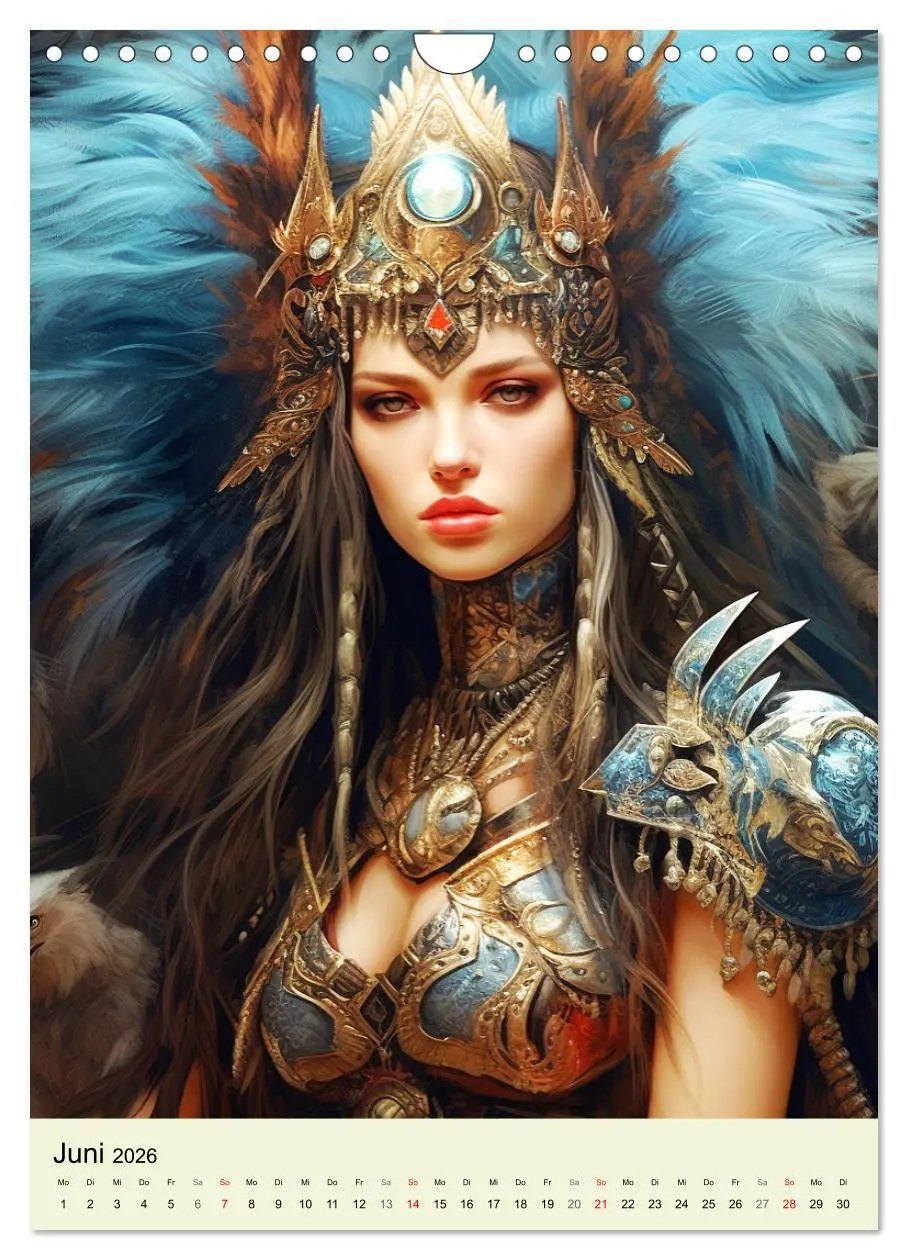 Bild: 9783516309973 | Antike Amazonen. Furchtlose Fantasy-Kriegerinnen (Wandkalender 2026...