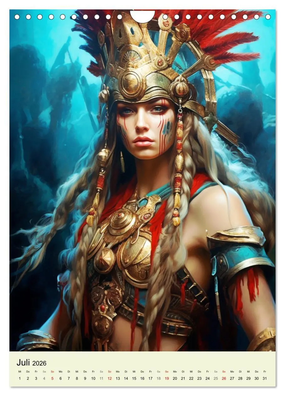 Bild: 9783516309973 | Antike Amazonen. Furchtlose Fantasy-Kriegerinnen (Wandkalender 2026...