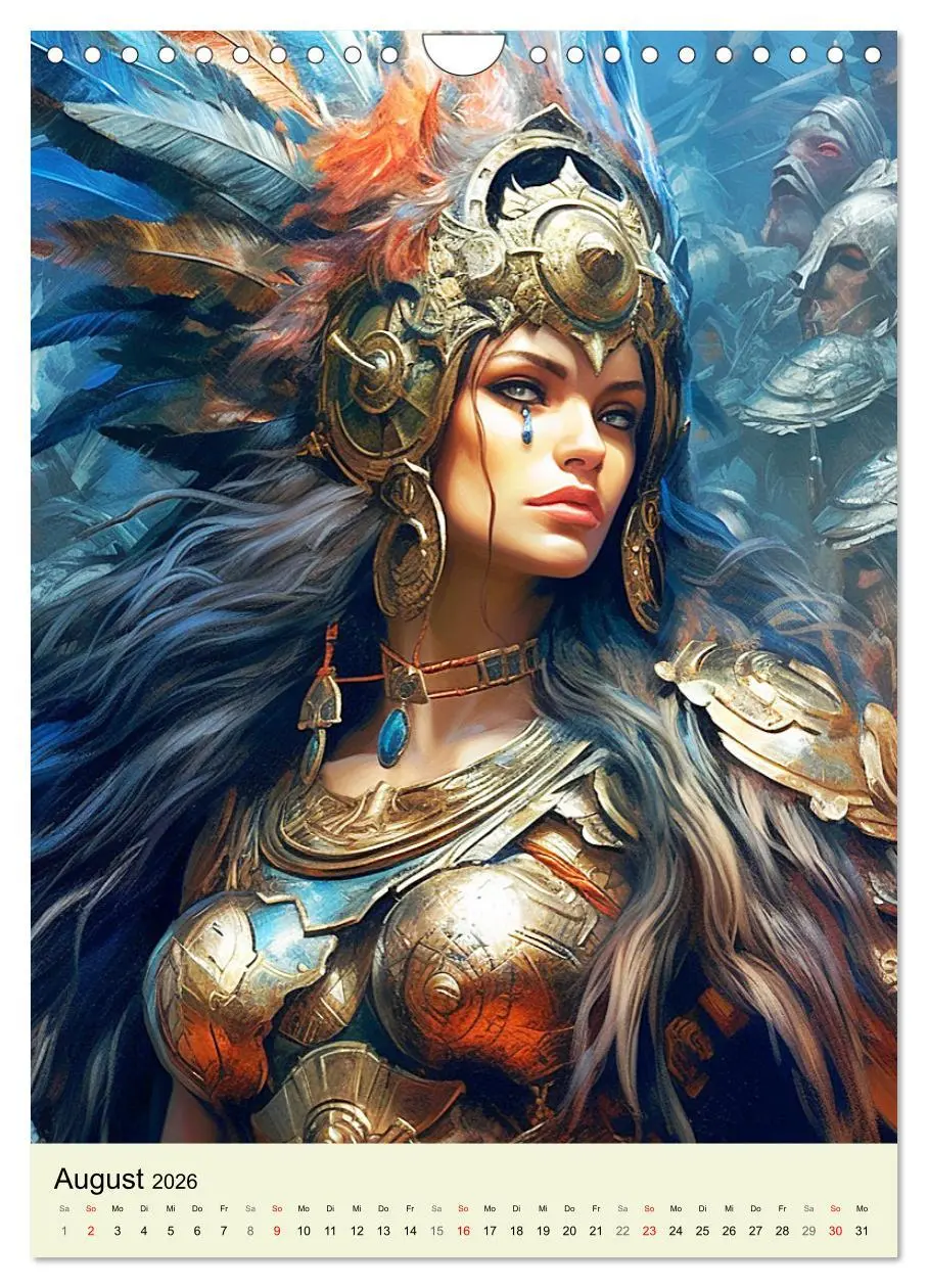 Bild: 9783516309973 | Antike Amazonen. Furchtlose Fantasy-Kriegerinnen (Wandkalender 2026...