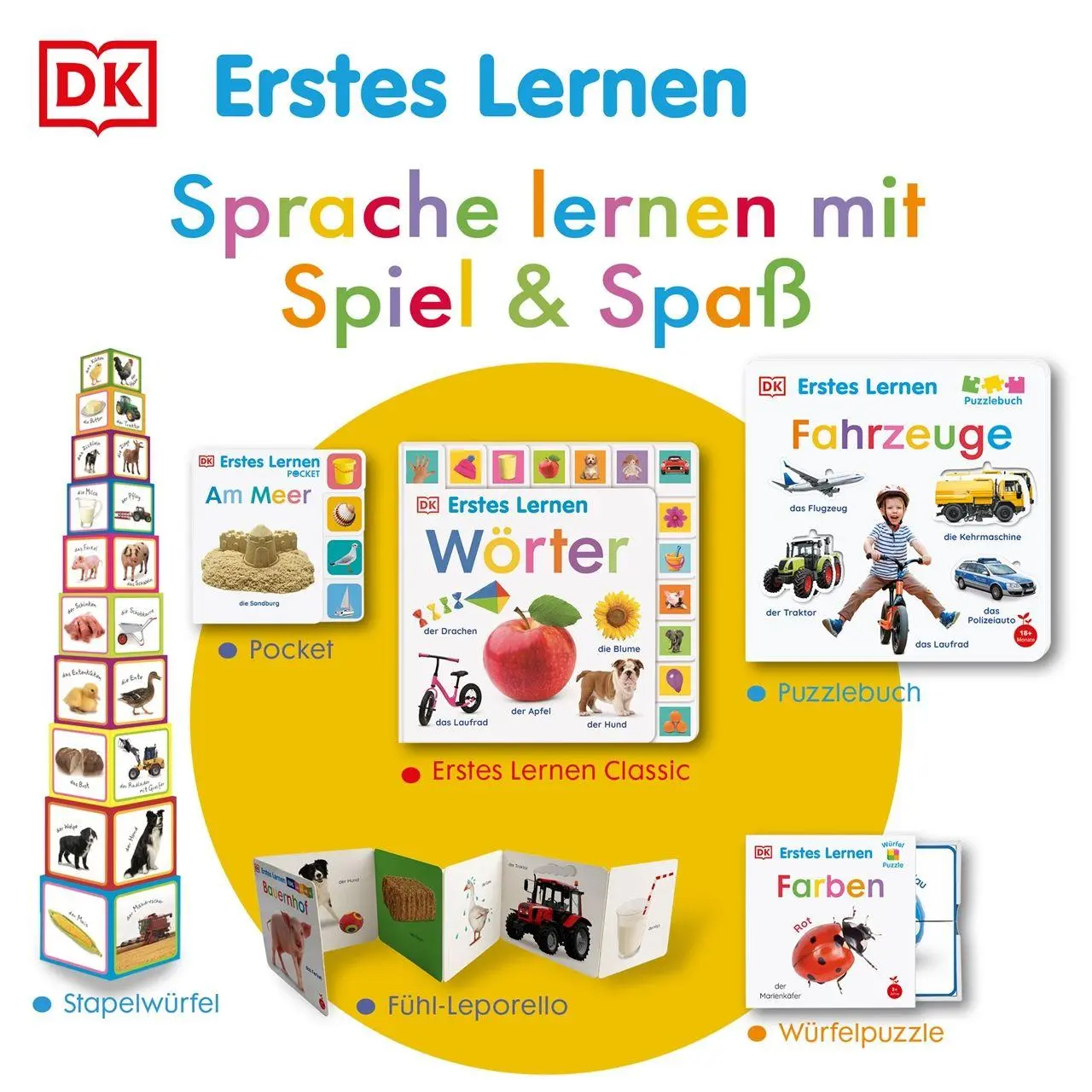 Bild: 4260690440074 | Erstes Lernen Würfelpuzzle. Bauernhof | DK Erstes Lernen | Puzzle