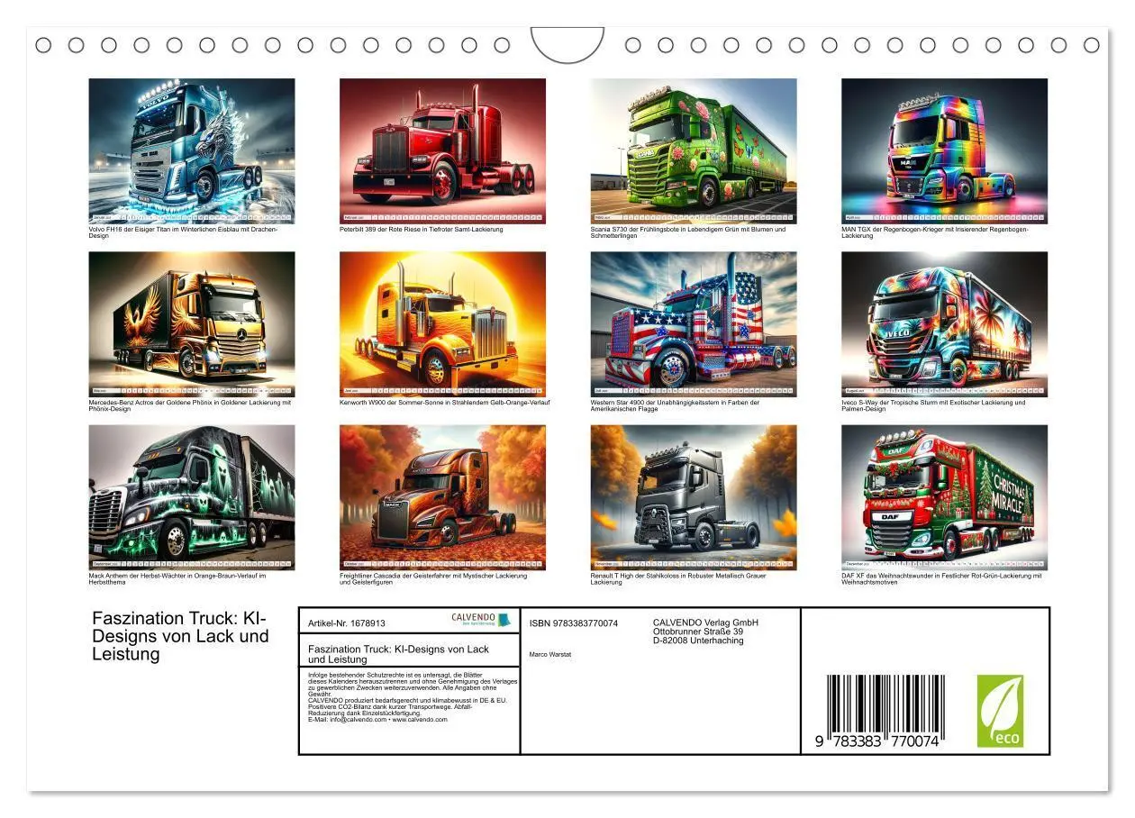 Bild: 9783383770074 | Faszination Truck: KI-Designs von Lack und Leistung (Wandkalender...