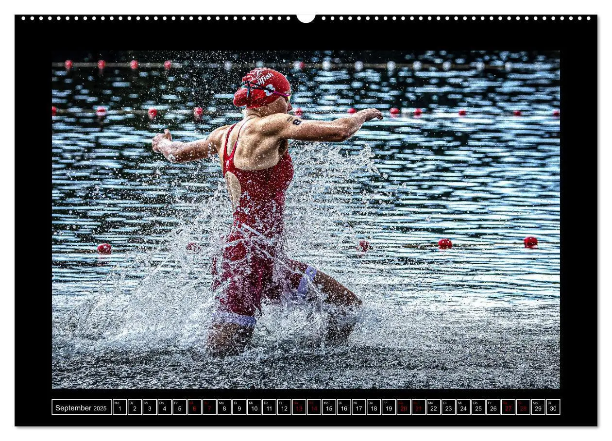 Bild: 9783383840074 | TRIATHLON Impressionen (Wandkalender 2025 DIN A2 quer), CALVENDO...