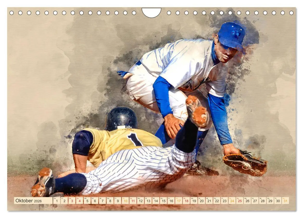 Bild: 9783457880074 | Ich liebe Baseball (Wandkalender 2026 DIN A4 quer), CALVENDO...