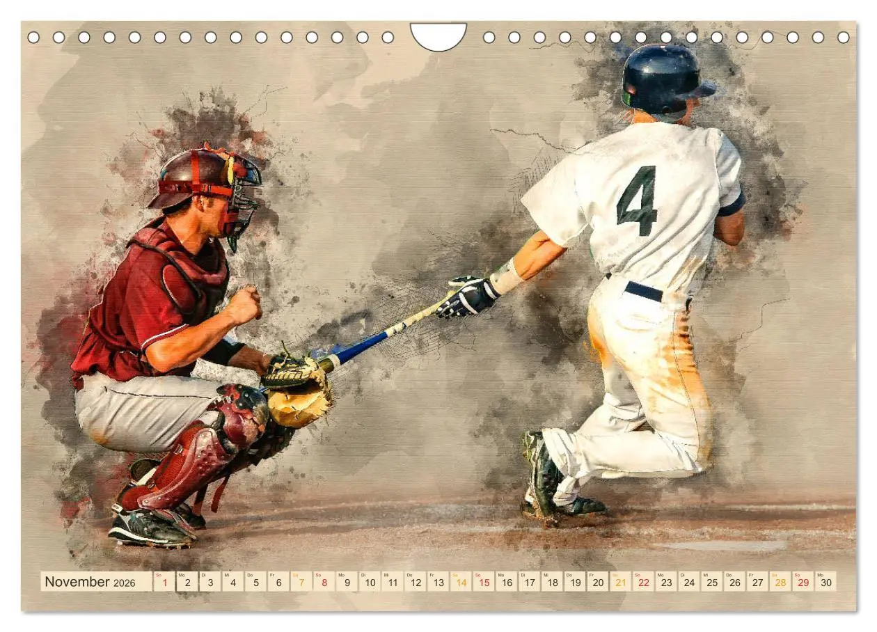Bild: 9783457880074 | Ich liebe Baseball (Wandkalender 2026 DIN A4 quer), CALVENDO...