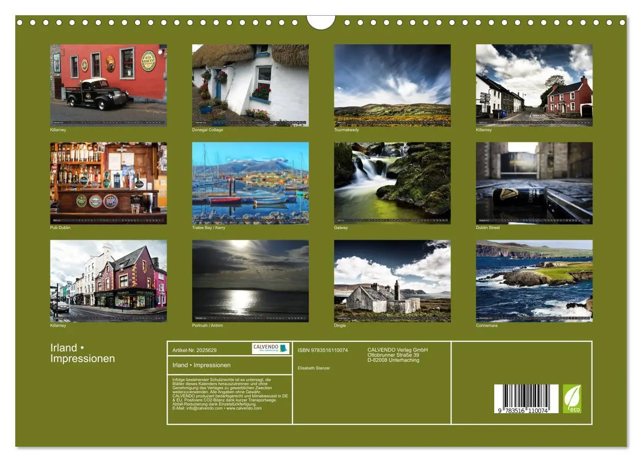 Bild: 9783516110074 | Irland ¿ Impressionen (Wandkalender 2026 DIN A3 quer), CALVENDO...