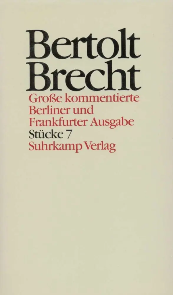 Cover: 9783518400074 | Stücke. Tl.7 | Bertolt Brecht | Buch | 512 S. | Deutsch | 2001