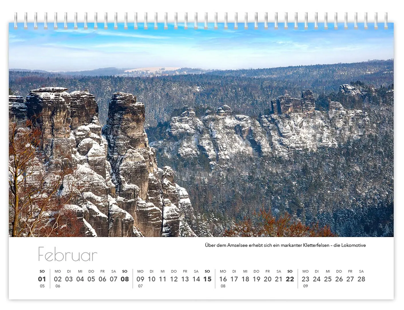 Bild: 9783910680074 | Kalender Sächsische Schweiz kompakt 2026 | Peter Schubert | Kalender