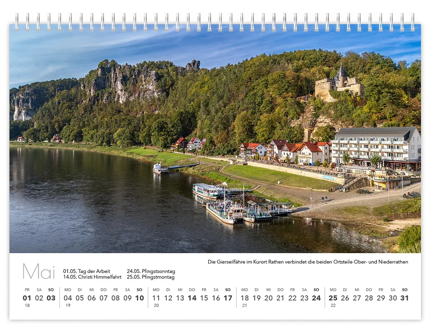 Bild: 9783910680074 | Kalender Sächsische Schweiz kompakt 2026 | Peter Schubert | Kalender