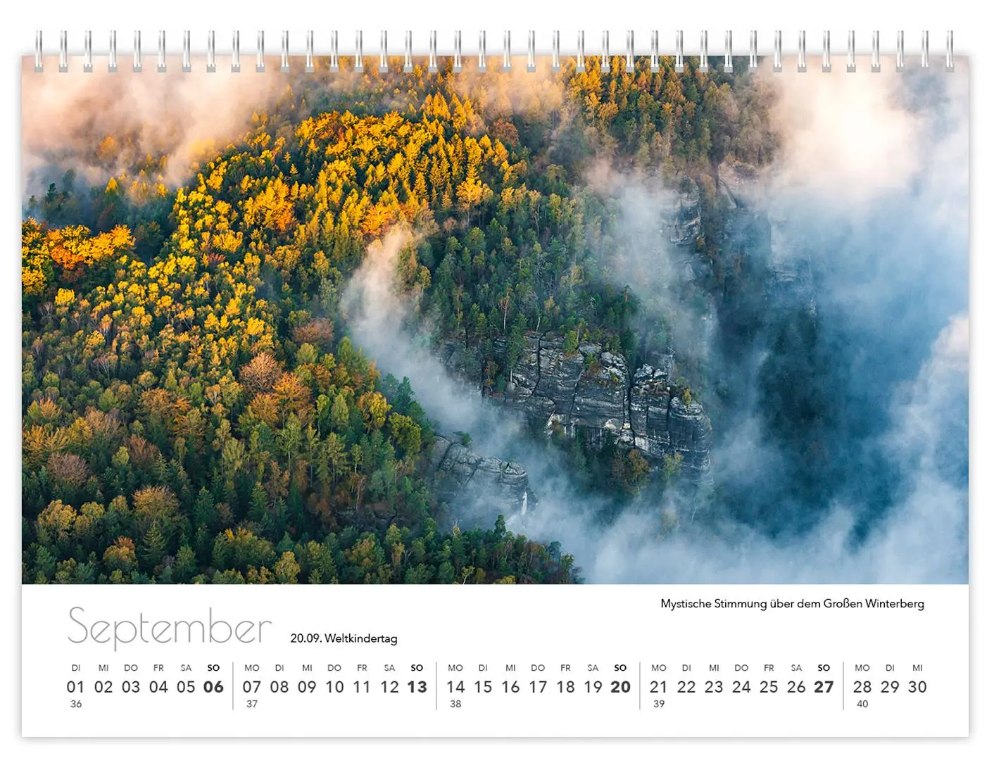 Bild: 9783910680074 | Kalender Sächsische Schweiz kompakt 2026 | Peter Schubert | Kalender