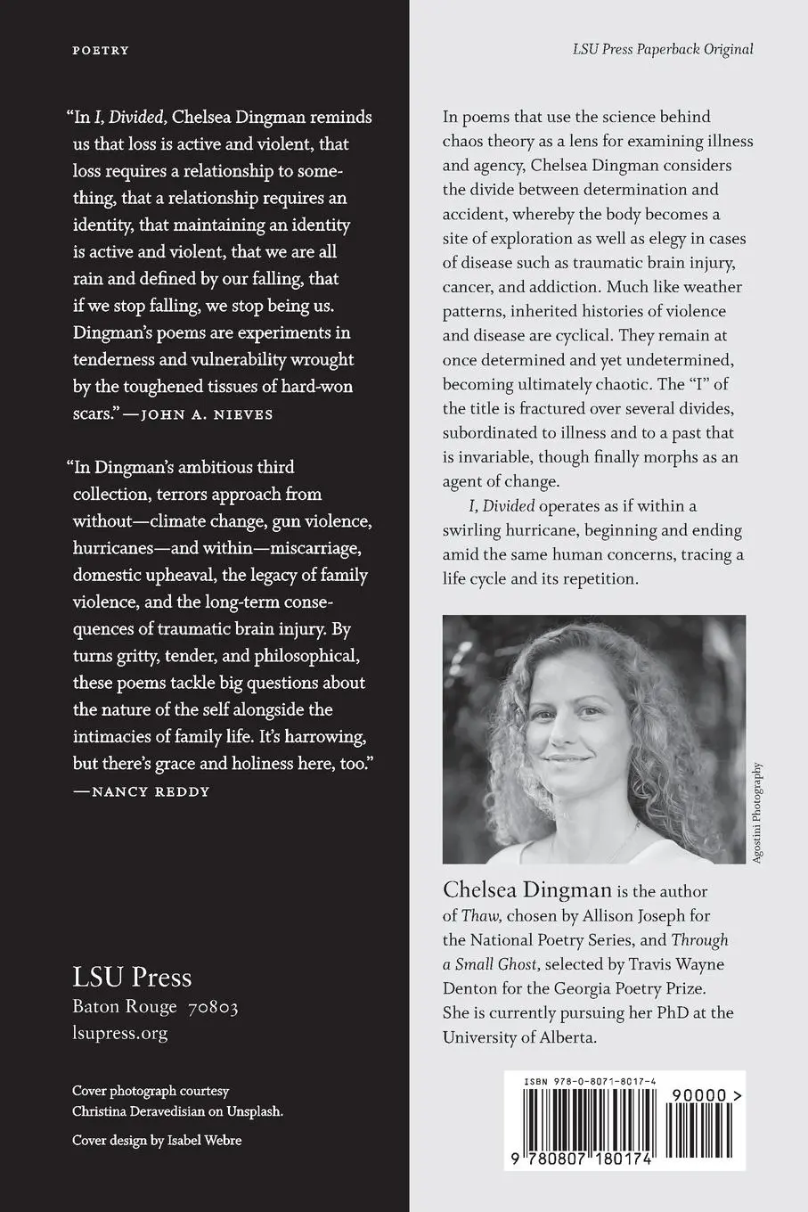 Rückseite: 9780807180174 | I, Divided | Poems | Chelsea Dingman | Taschenbuch | Englisch | 2023