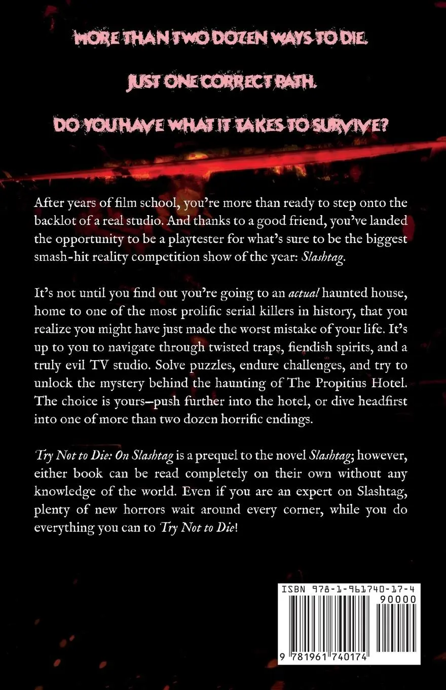 Rückseite: 9781961740174 | Try Not to Die | On Slashtag: An Interactive Adventure | Jon Cohn