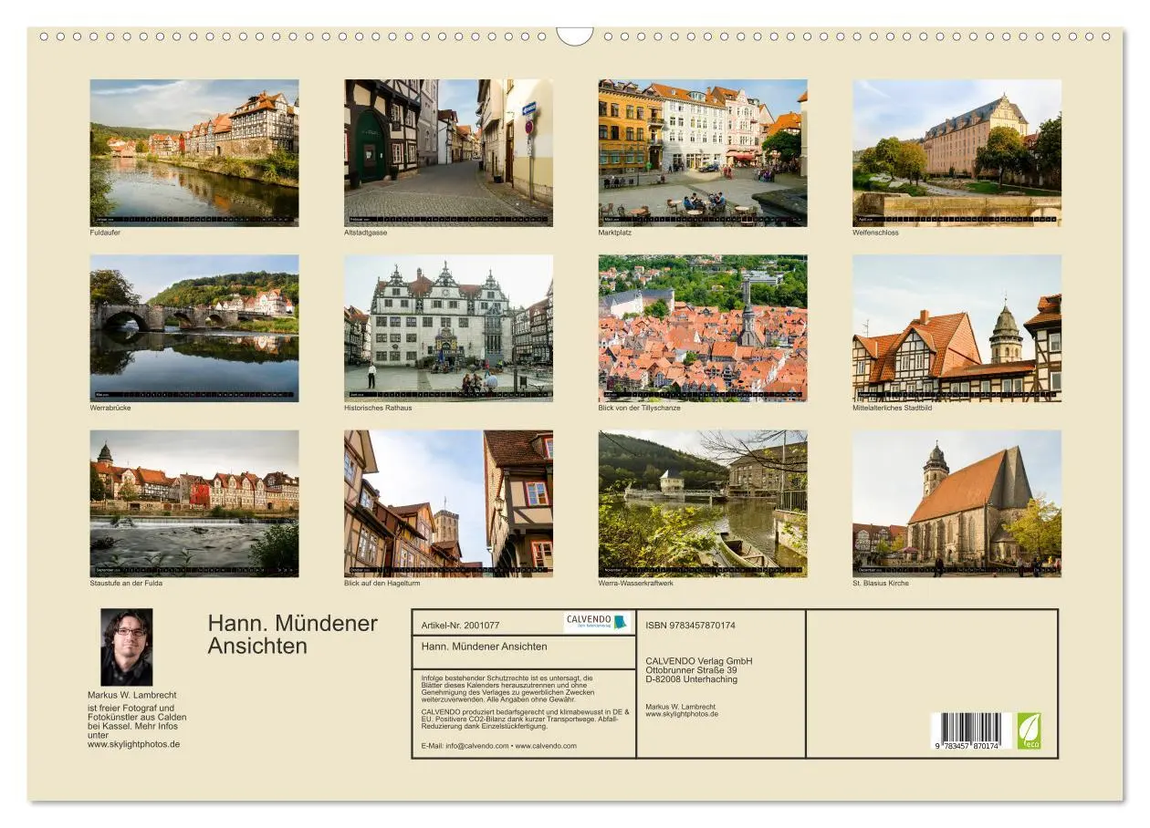 Bild: 9783457870174 | Hann. Mündener Ansichten (Wandkalender 2026 DIN A2 quer), CALVENDO...