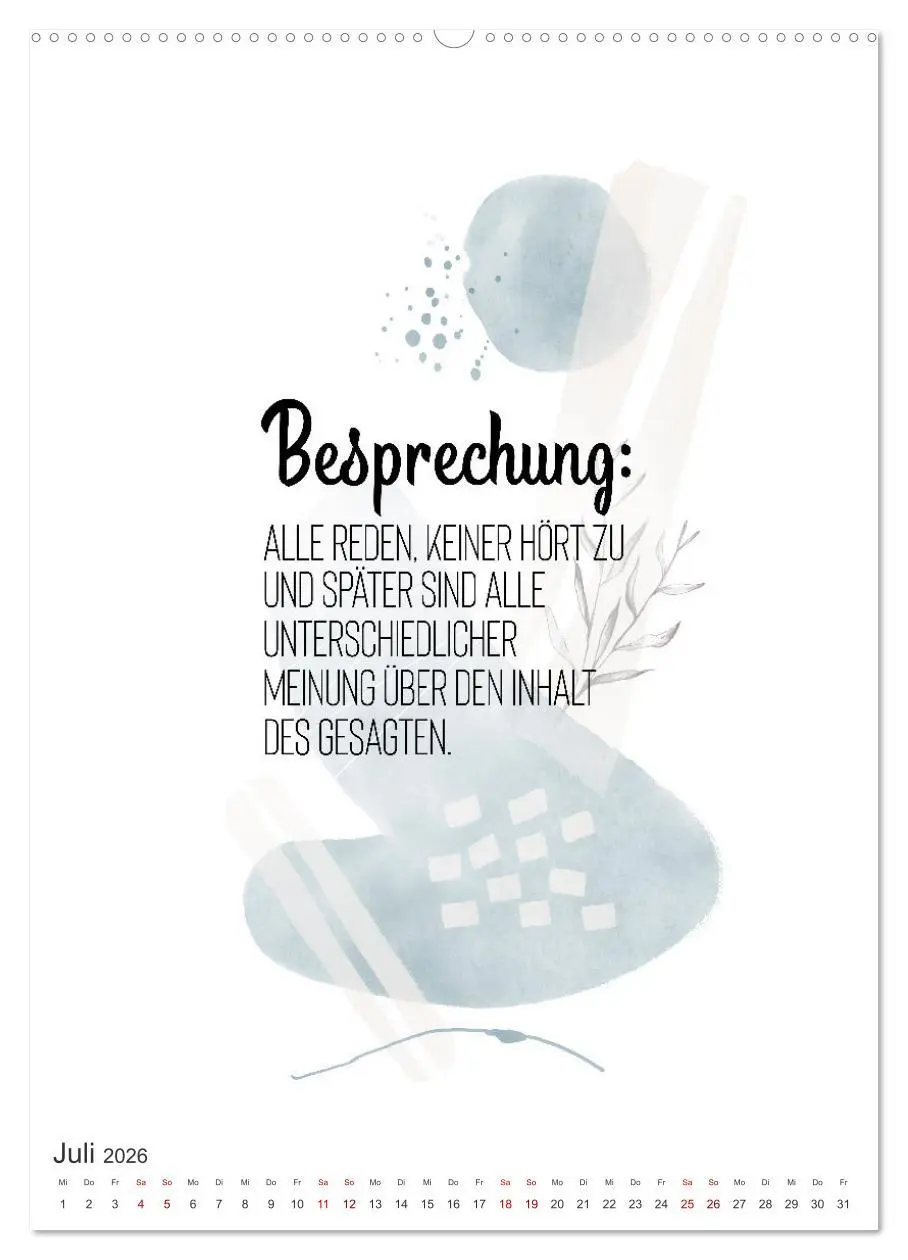 Bild: 9783516340174 | Mit Humor durch den Arbeitstag (hochwertiger Premium Wandkalender...