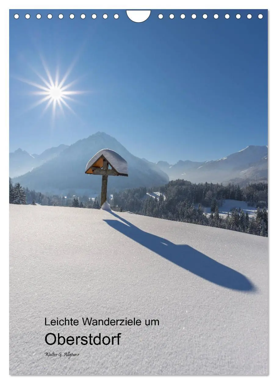 Cover: 9783516410174 | Leichte Wanderziele um Oberstdorf (Wandkalender 2026 DIN A4 hoch),...