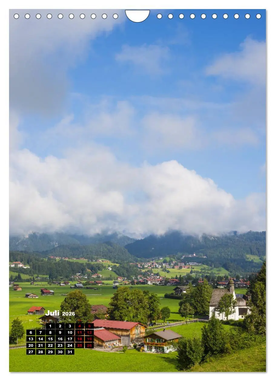 Bild: 9783516410174 | Leichte Wanderziele um Oberstdorf (Wandkalender 2026 DIN A4 hoch),...