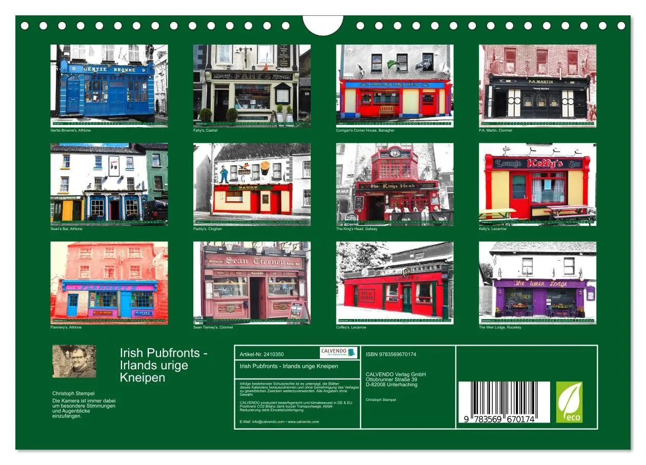 Bild: 9783569670174 | Irish Pubfronts - Irlands urige Kneipen (Wandkalender 2027 DIN A4...