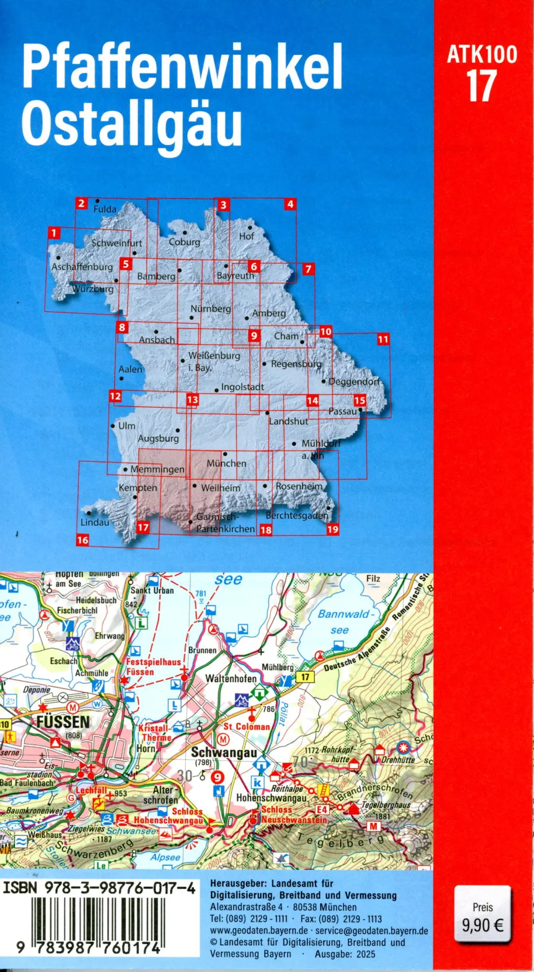 Bild: 9783987760174 | ATK100-17 Pfaffenwinkel, Ostallgäu (Amtliche Topographische Karte...