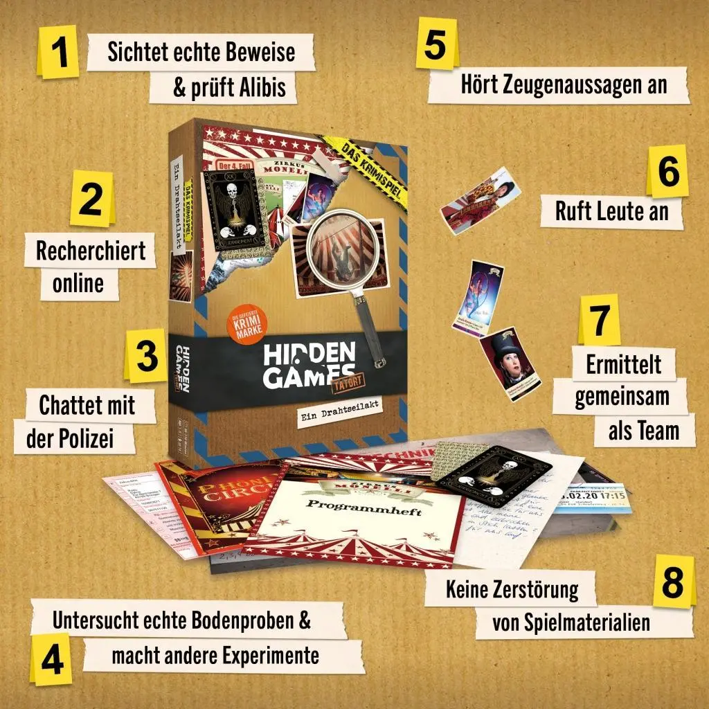 Bild: 4260686490274 | Hidden Games Tatort: Ein Drahtseilakt 4.Fall | Spiel | 32 S. | Deutsch