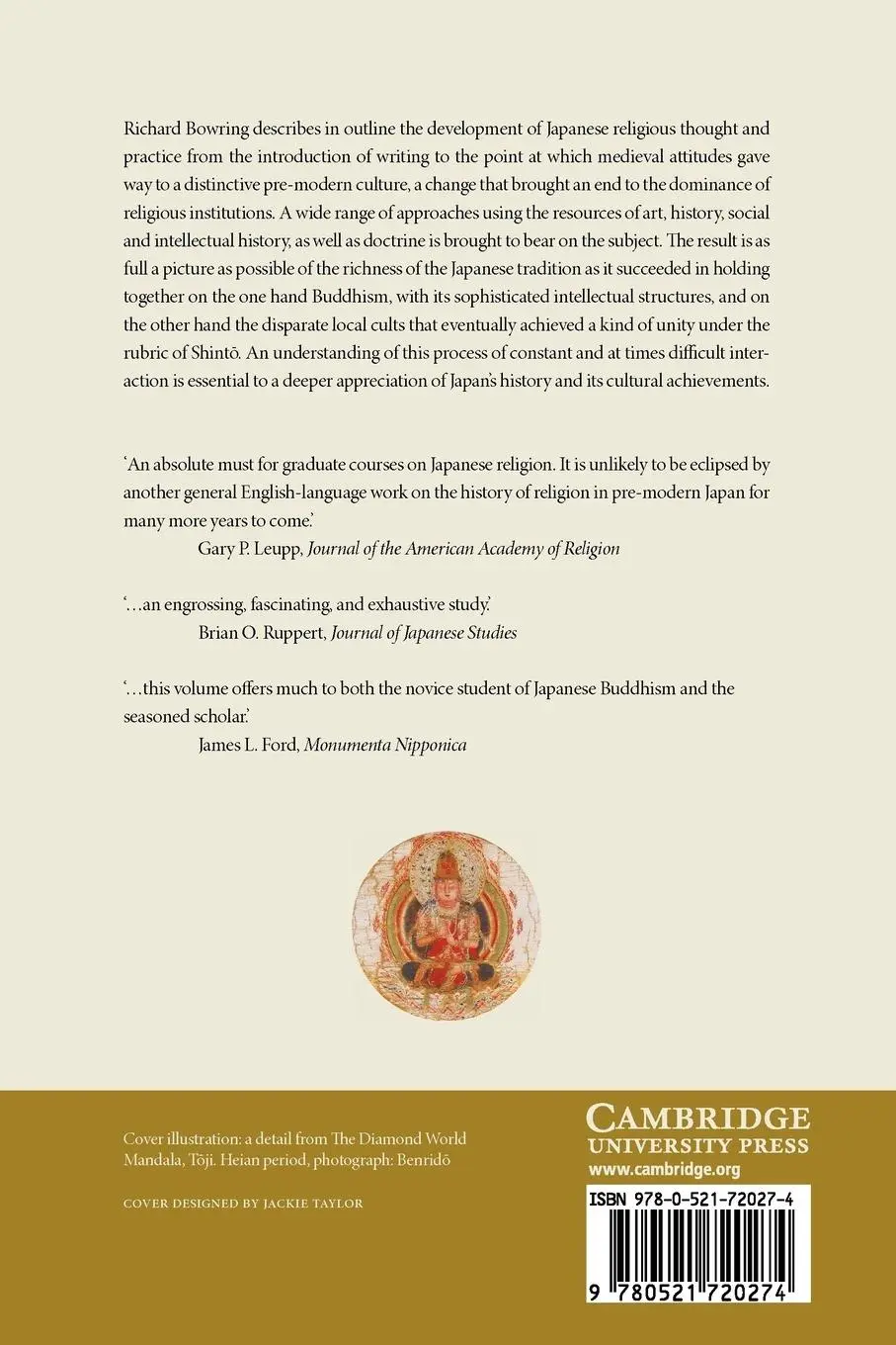 Rückseite: 9780521720274 | The Religious Traditions of Japan 500 1600 | Richard Bowring | Buch