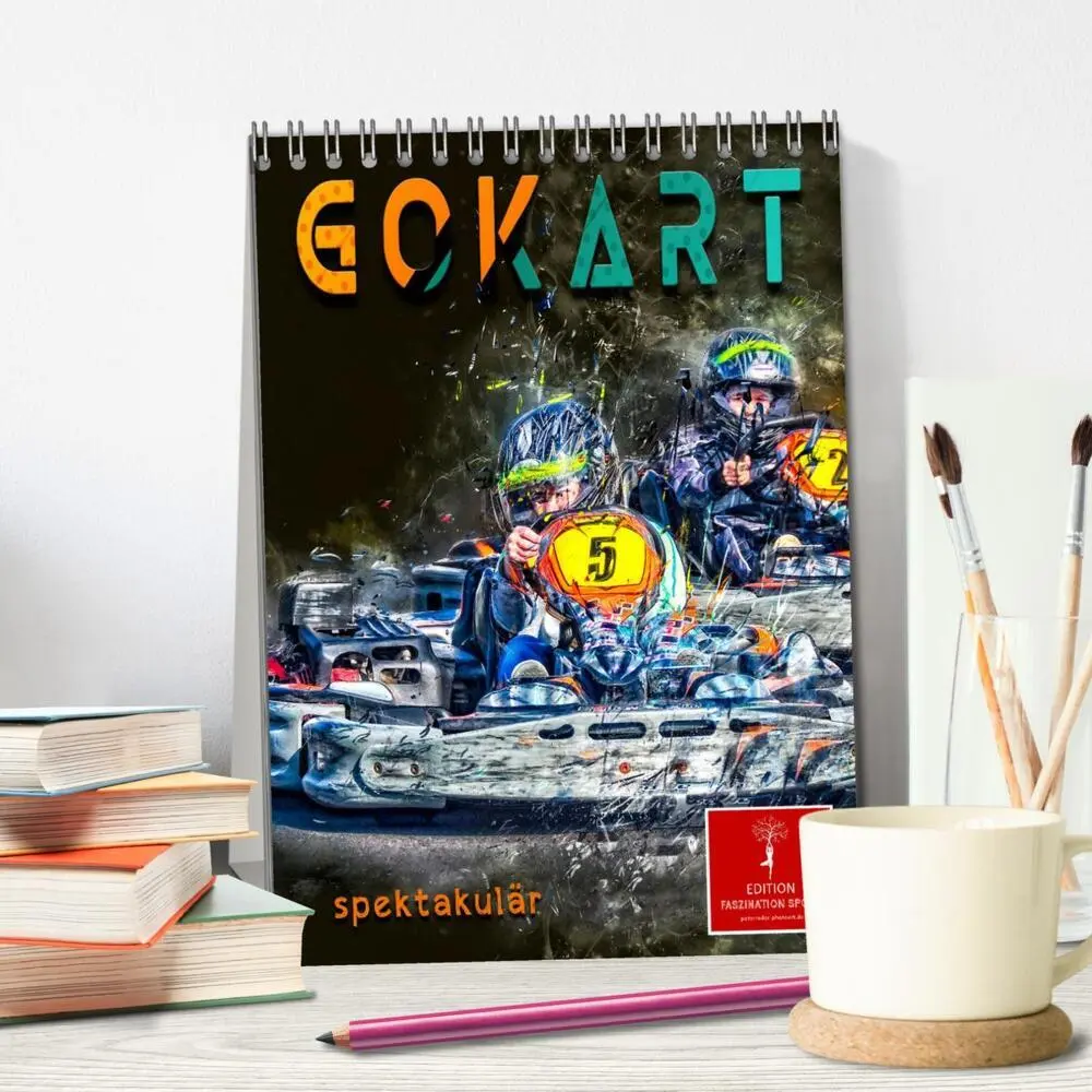 Bild: 9783435910274 | Gokart spektakulär (Tischkalender 2025 DIN A5 hoch), CALVENDO...