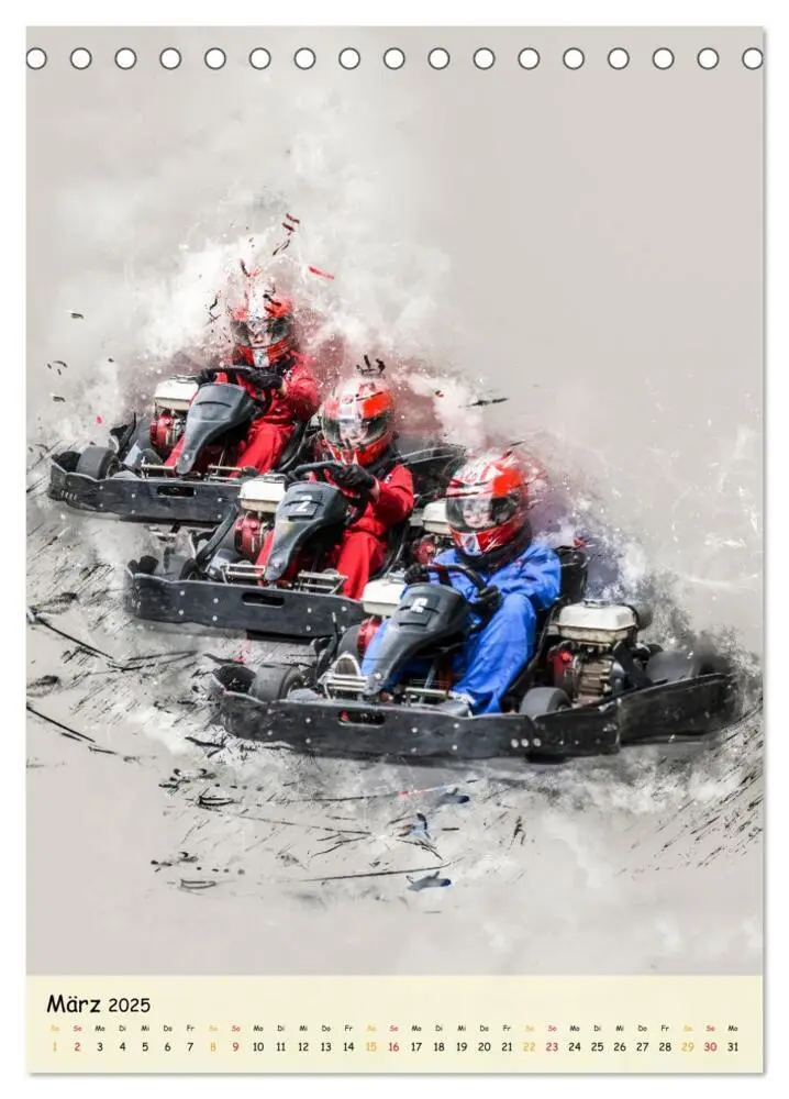 Bild: 9783435910274 | Gokart spektakulär (Tischkalender 2025 DIN A5 hoch), CALVENDO...