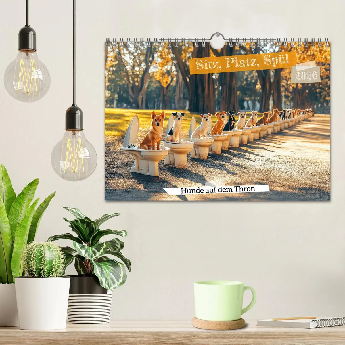 Bild: 9783457310274 | Sitz, Platz, Spül - Hunde auf dem Thron (Wandkalender 2026 DIN A4...