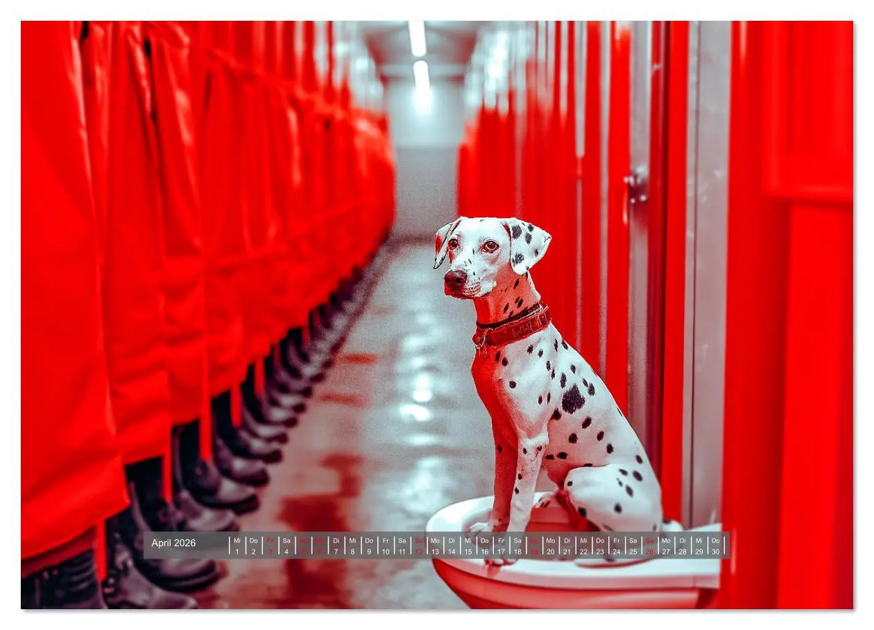 Bild: 9783457310274 | Sitz, Platz, Spül - Hunde auf dem Thron (Wandkalender 2026 DIN A4...