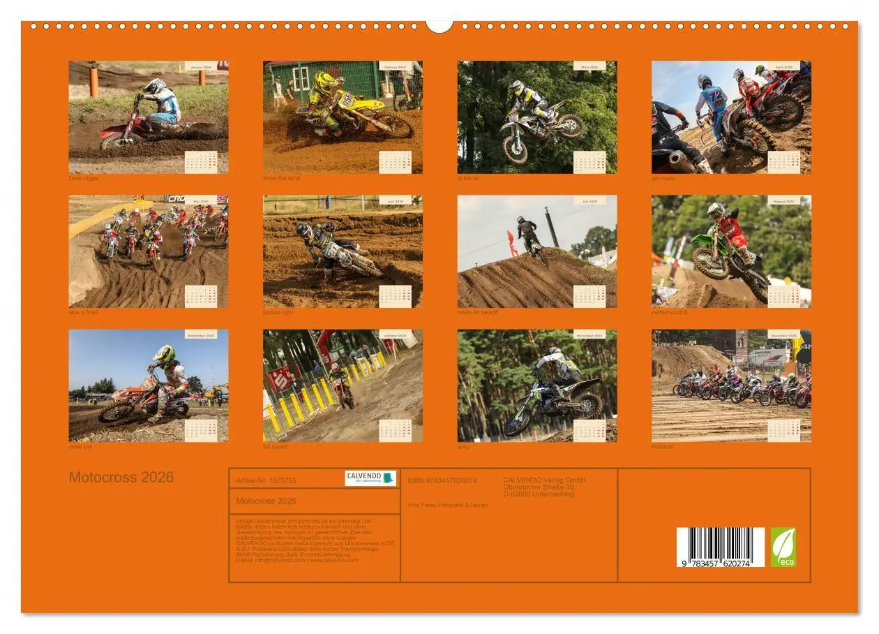Bild: 9783457620274 | Motocross 2026 (Wandkalender 2026 DIN A2 quer), CALVENDO...