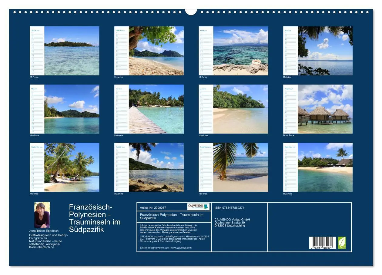 Bild: 9783457860274 | Französisch-Polynesien - Trauminseln im Südpazifik (Wandkalender...