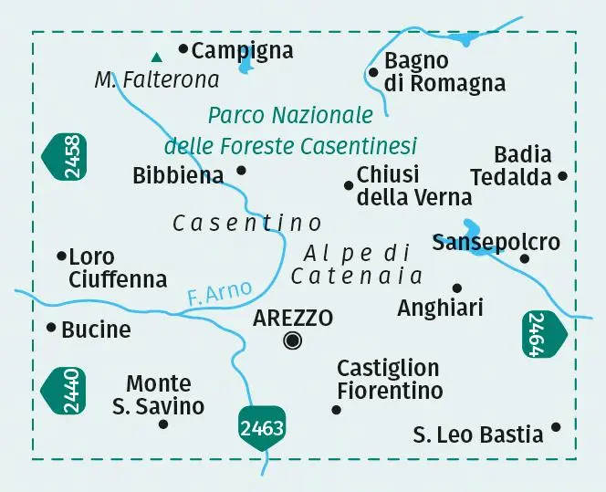 Bild: 9783991540274 | KOMPASS Wanderkarte 2459 Arezzo, Casentino, Parco Nazionale delle...
