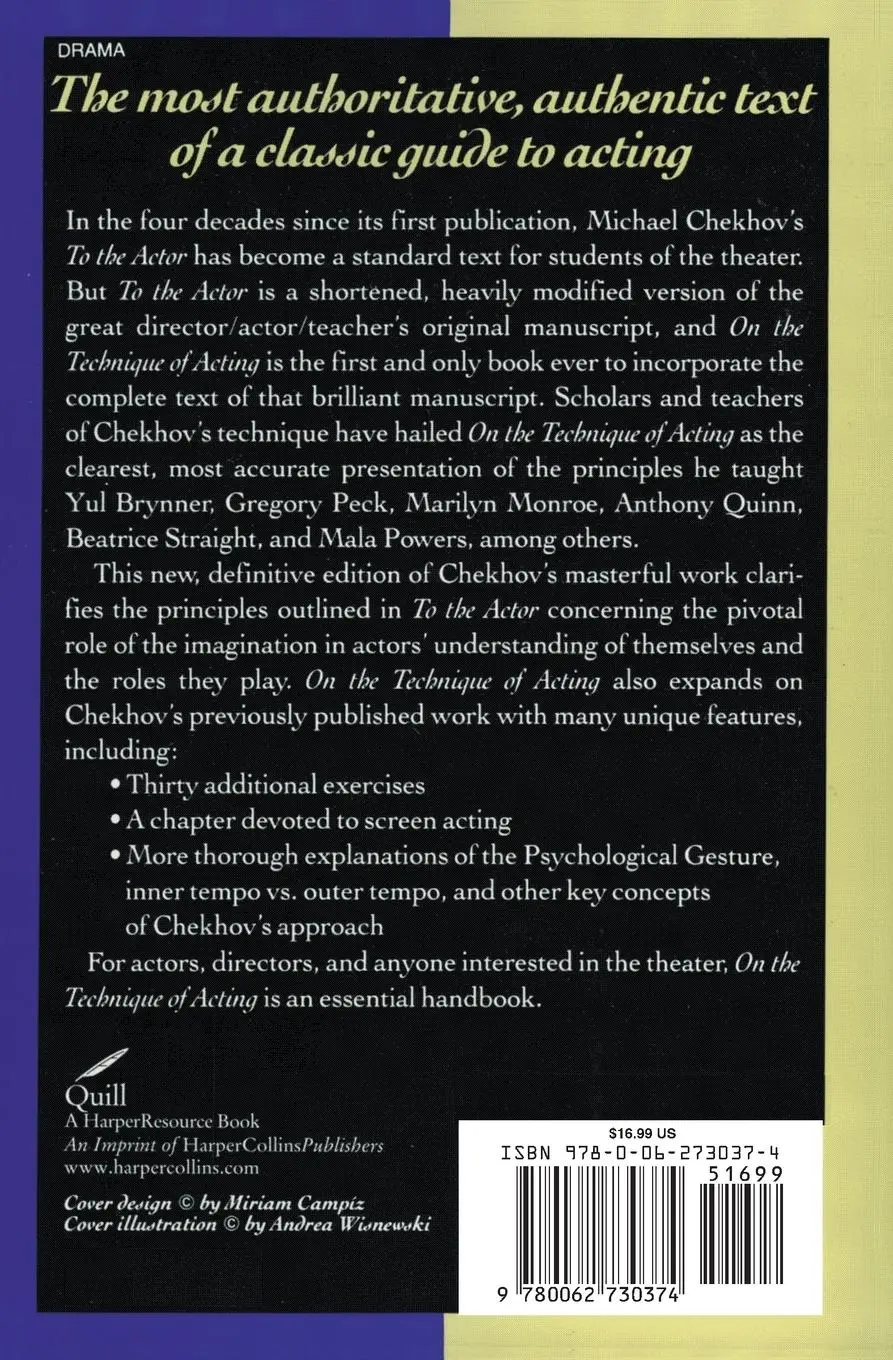 Rückseite: 9780062730374 | On the Technique of Acting | Michael Chekhov | Taschenbuch | Englisch