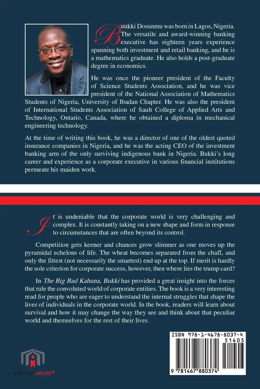 Rückseite: 9781467880374 | The Big Bad Kahuna | Mastering the Art of Corporate Survival | Dosunmu