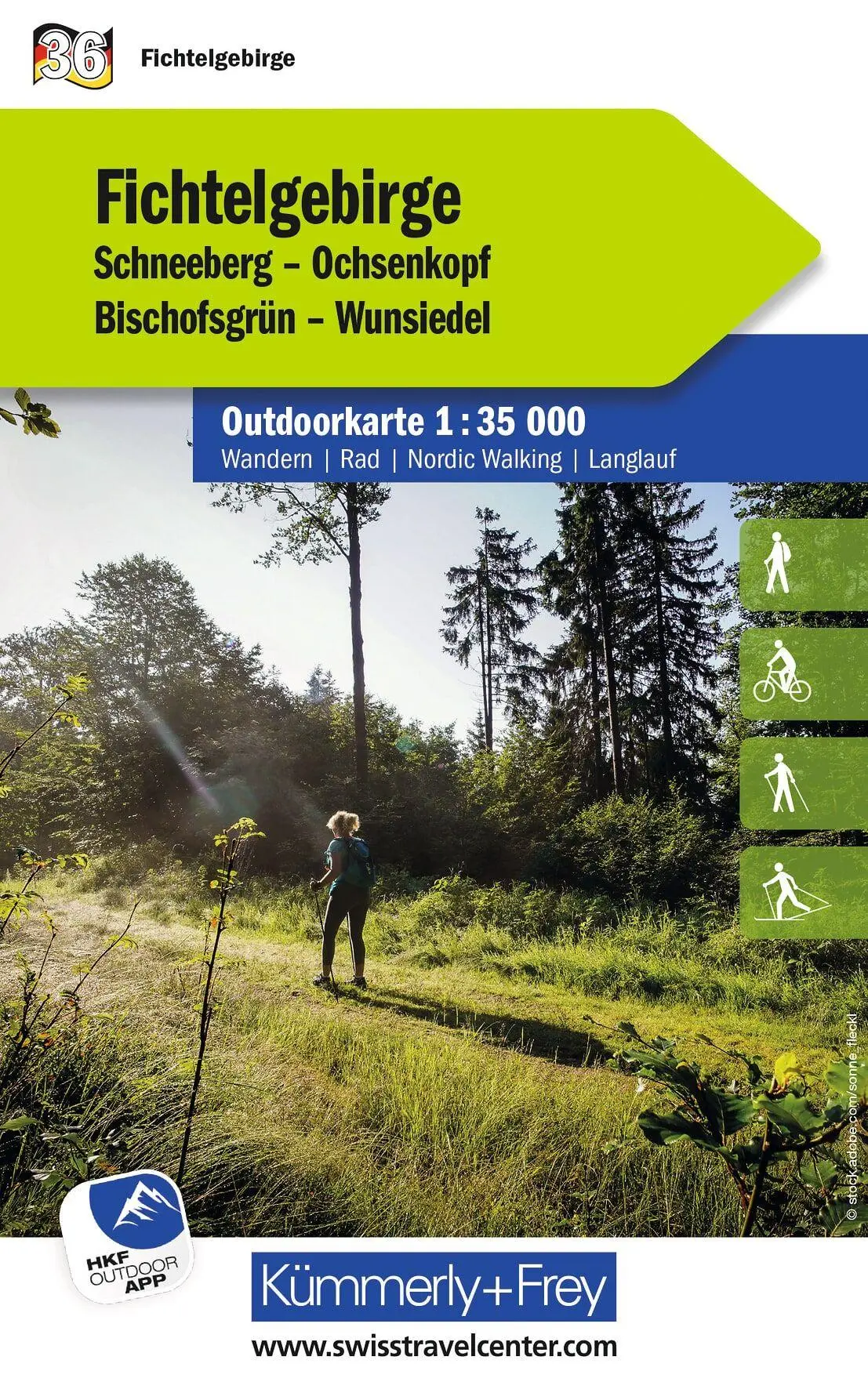 Cover: 9783259300374 | Kümmerly+Frey Outdoorkarte Deutschland 36 Fichtelgebirge 1:35.000