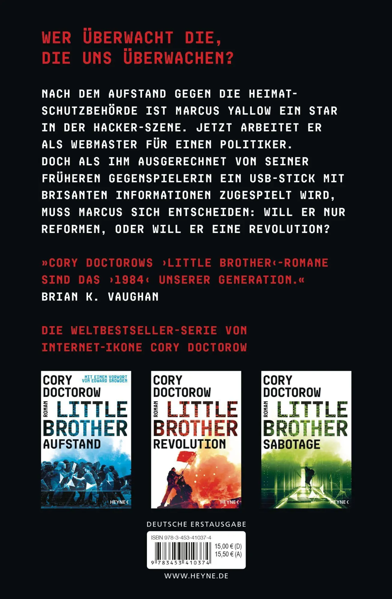 Bild: 9783453410374 | Little Brother - Revolution | Cory Doctorow | Taschenbuch | 448 S.