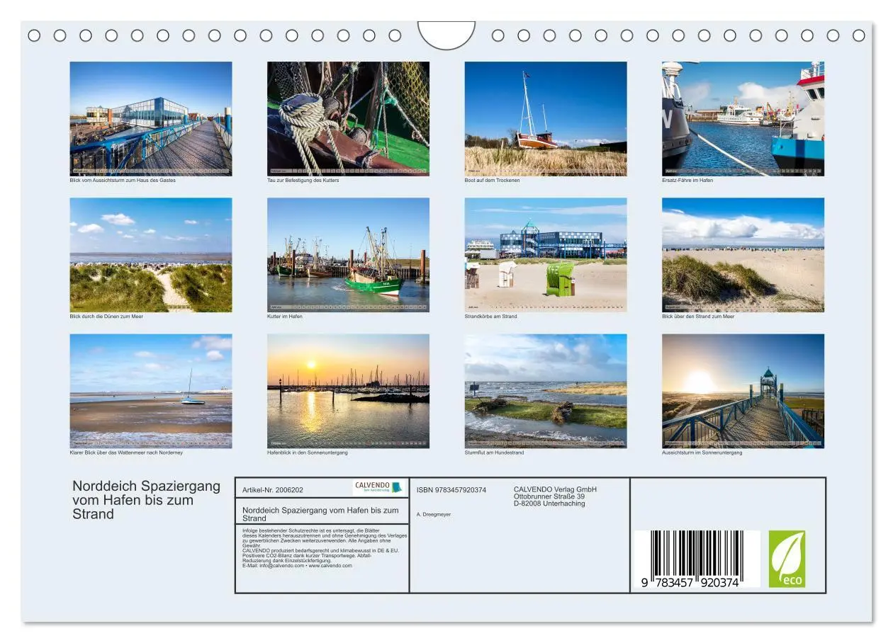 Bild: 9783457920374 | Norddeich Spaziergang vom Hafen bis zum Strand (Wandkalender 2026...