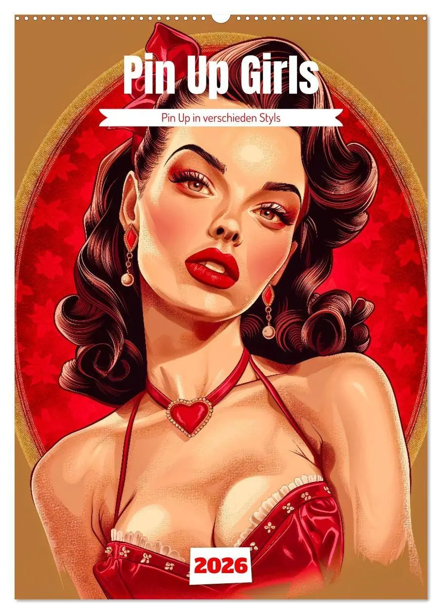 Cover: 9783516250374 | Retro PinUp Girls (Wandkalender 2026 DIN A2 hoch), CALVENDO...