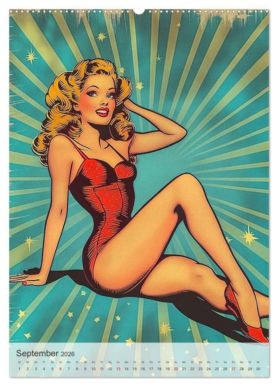 Bild: 9783516250374 | Retro PinUp Girls (Wandkalender 2026 DIN A2 hoch), CALVENDO...