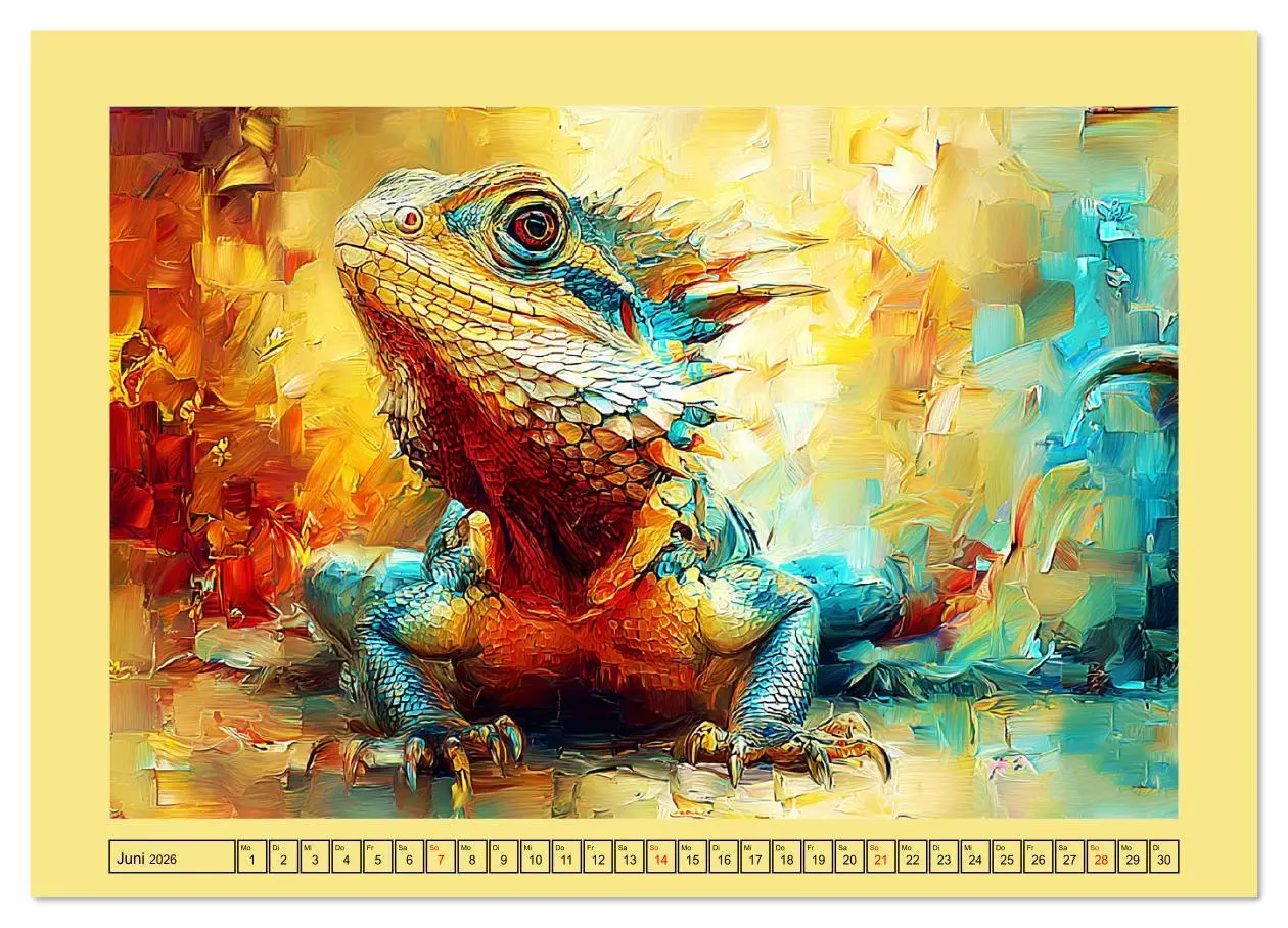 Bild: 9783516630374 | Imposante Reptilien. Faszinierende Tiere in moderner Öloptik...