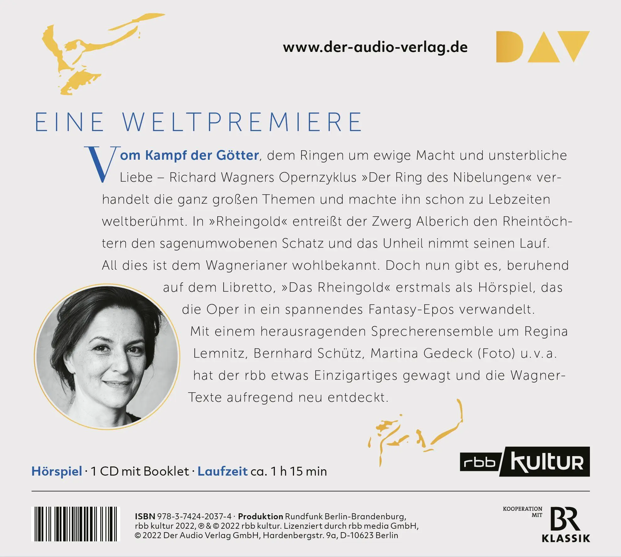 Rückseite: 9783742420374 | Das Rheingold. Der Ring des Nibelungen 1 | Richard Wagner | Audio-CD