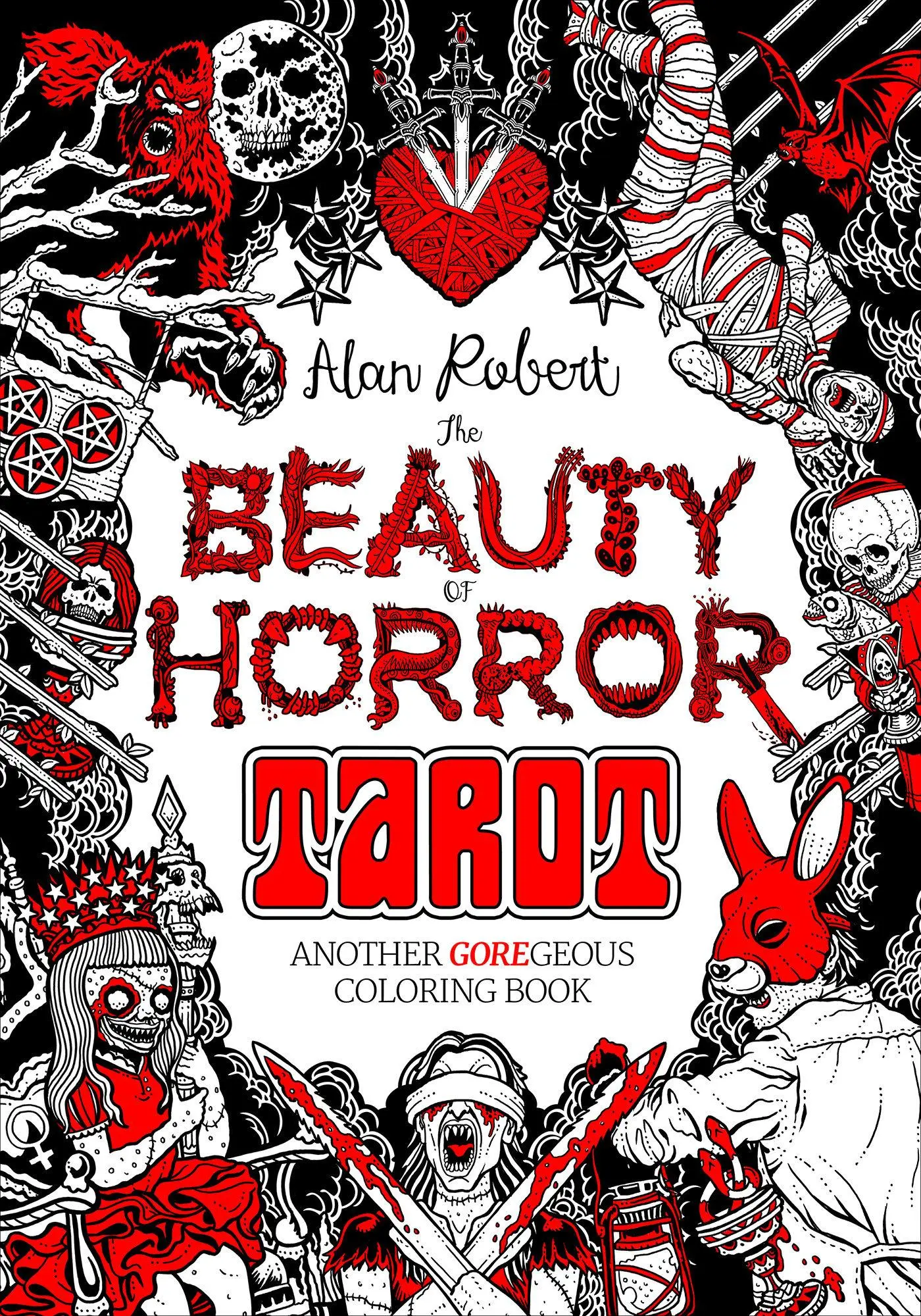 Cover: 9798887240374 | The Beauty of Horror: Tarot Coloring Book: Another Goregeous...