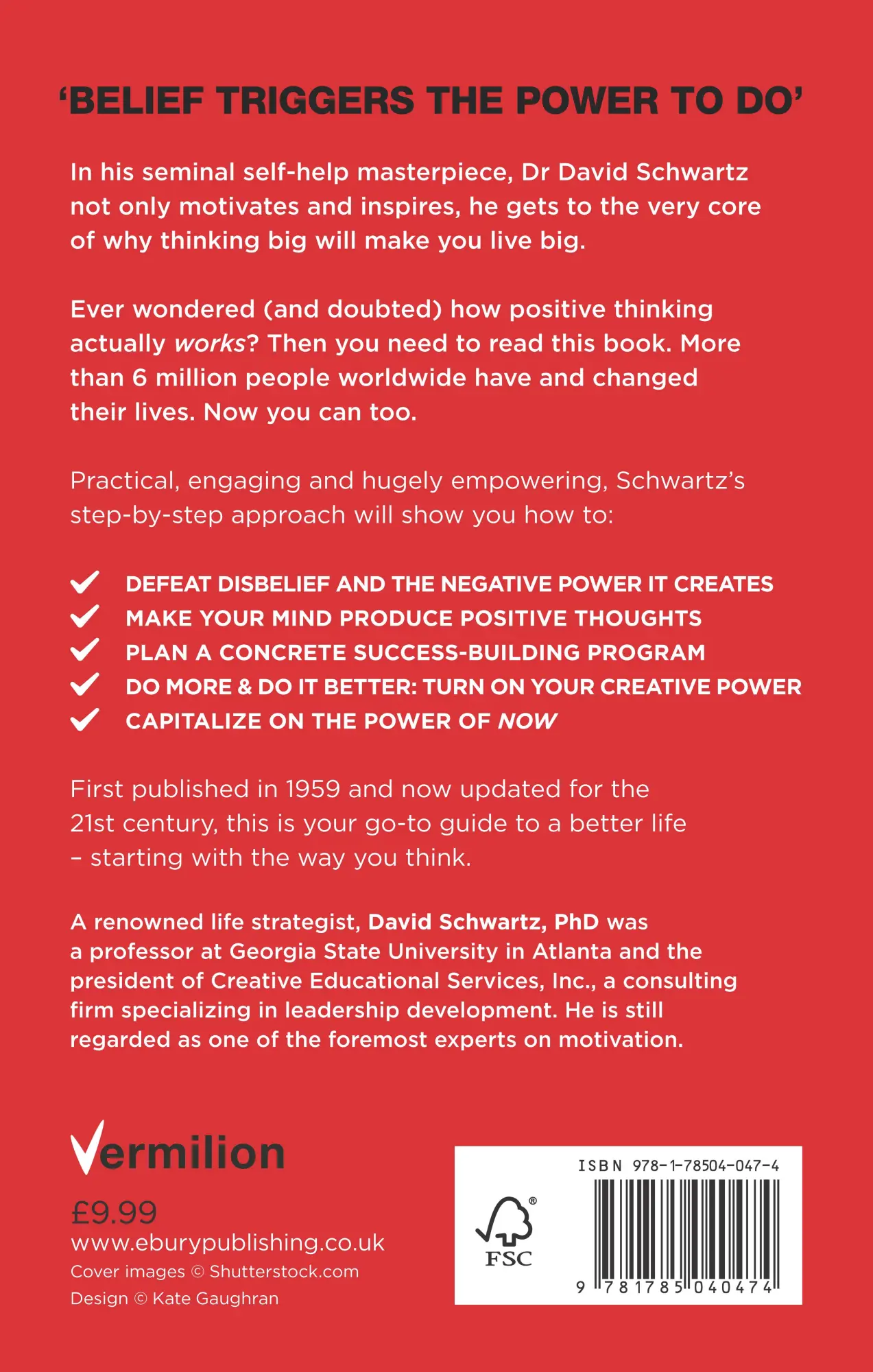 Rückseite: 9781785040474 | The Magic of Thinking Big | David J. Schwartz | Taschenbuch | 362 S.