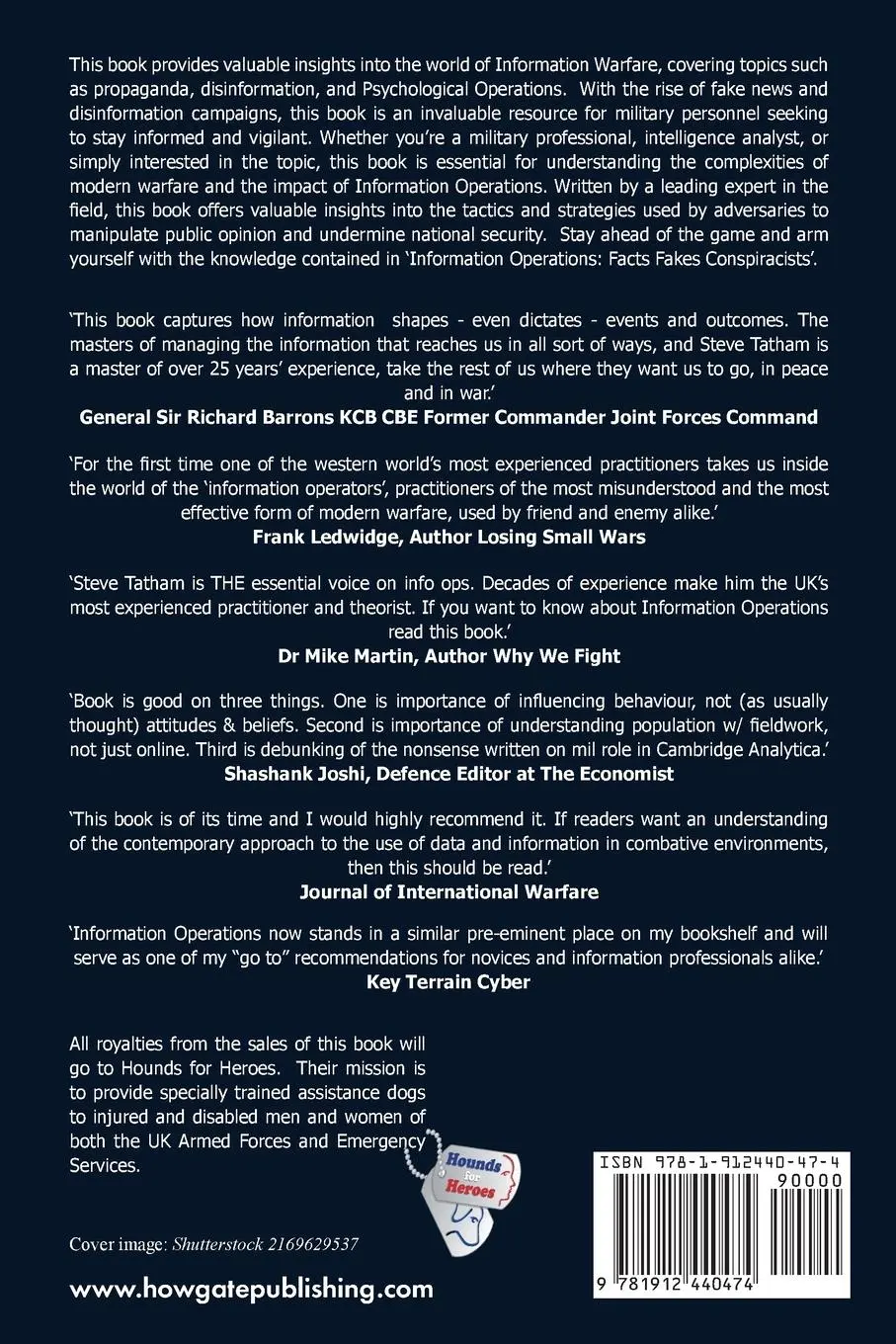 Rückseite: 9781912440474 | Information Operations | Facts Fakes Conspiracists | Steve Tatham