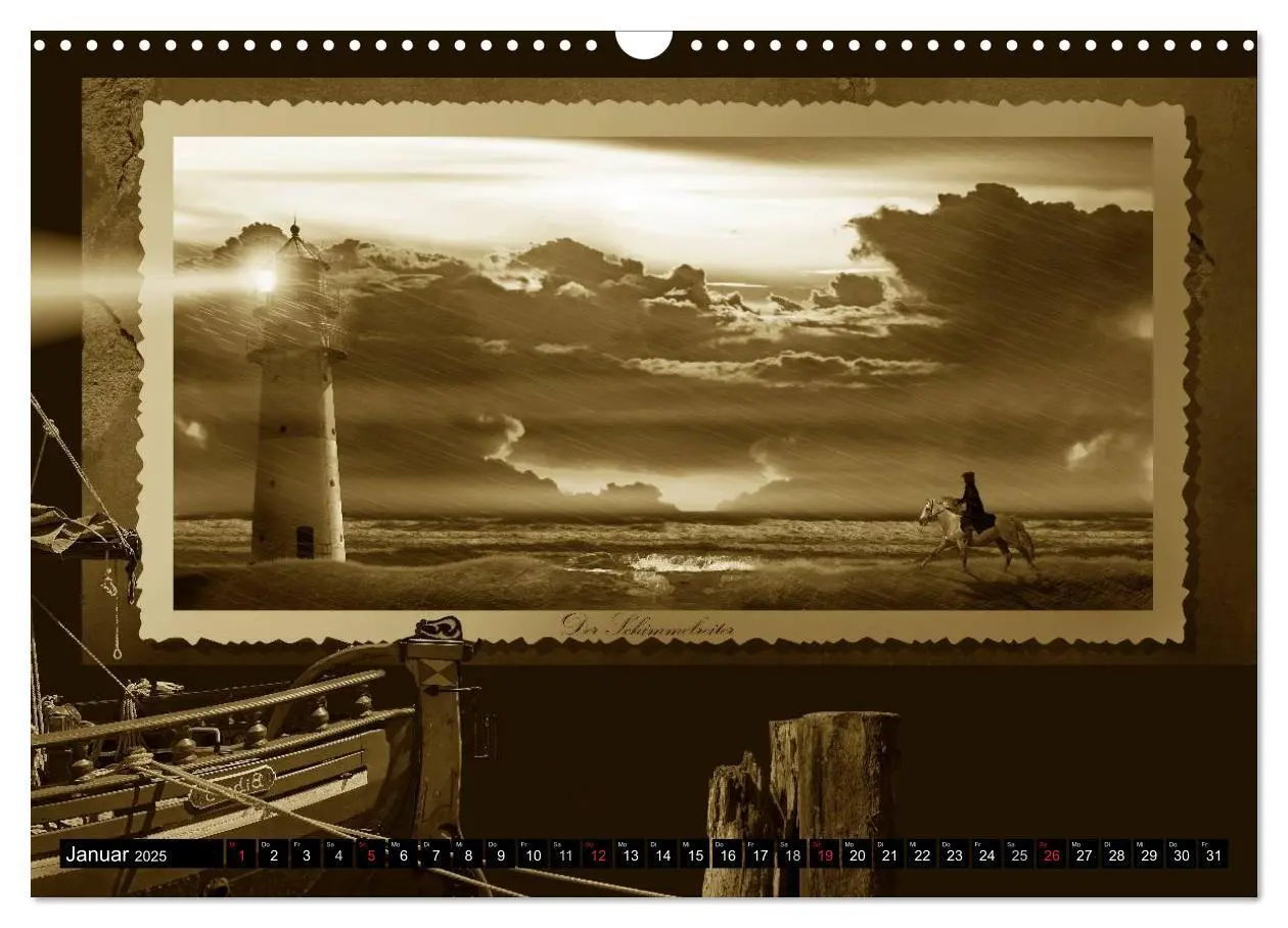 Bild: 9783435680474 | Nostalgie in Sepia (Wandkalender 2025 DIN A3 quer), CALVENDO...