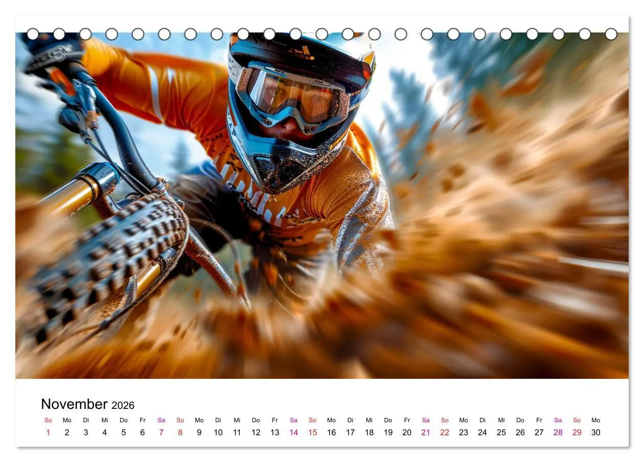 Bild: 9783457390474 | Mountainbike Erlebnisse (Tischkalender 2026 DIN A5 quer), CALVENDO...