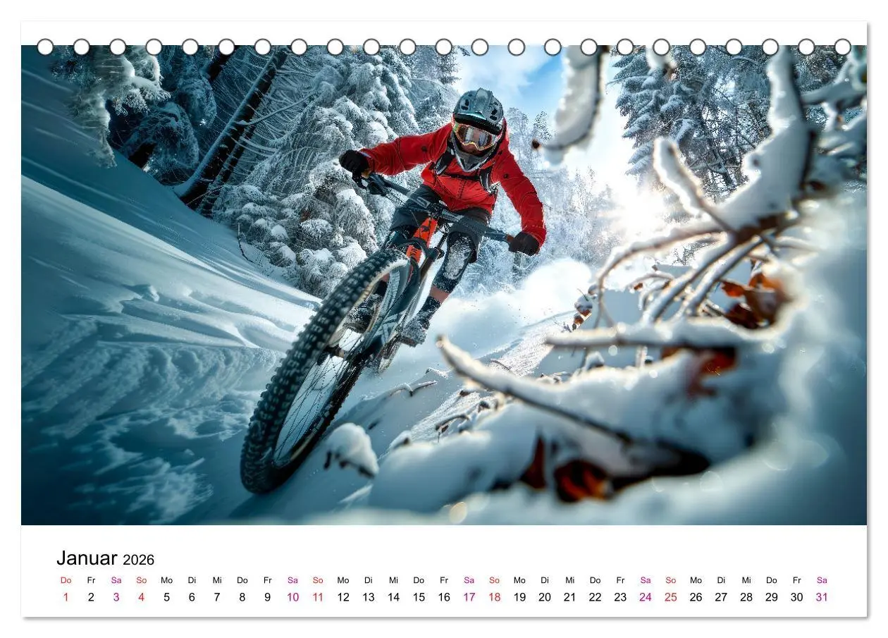 Bild: 9783457390474 | Mountainbike Erlebnisse (Tischkalender 2026 DIN A5 quer), CALVENDO...