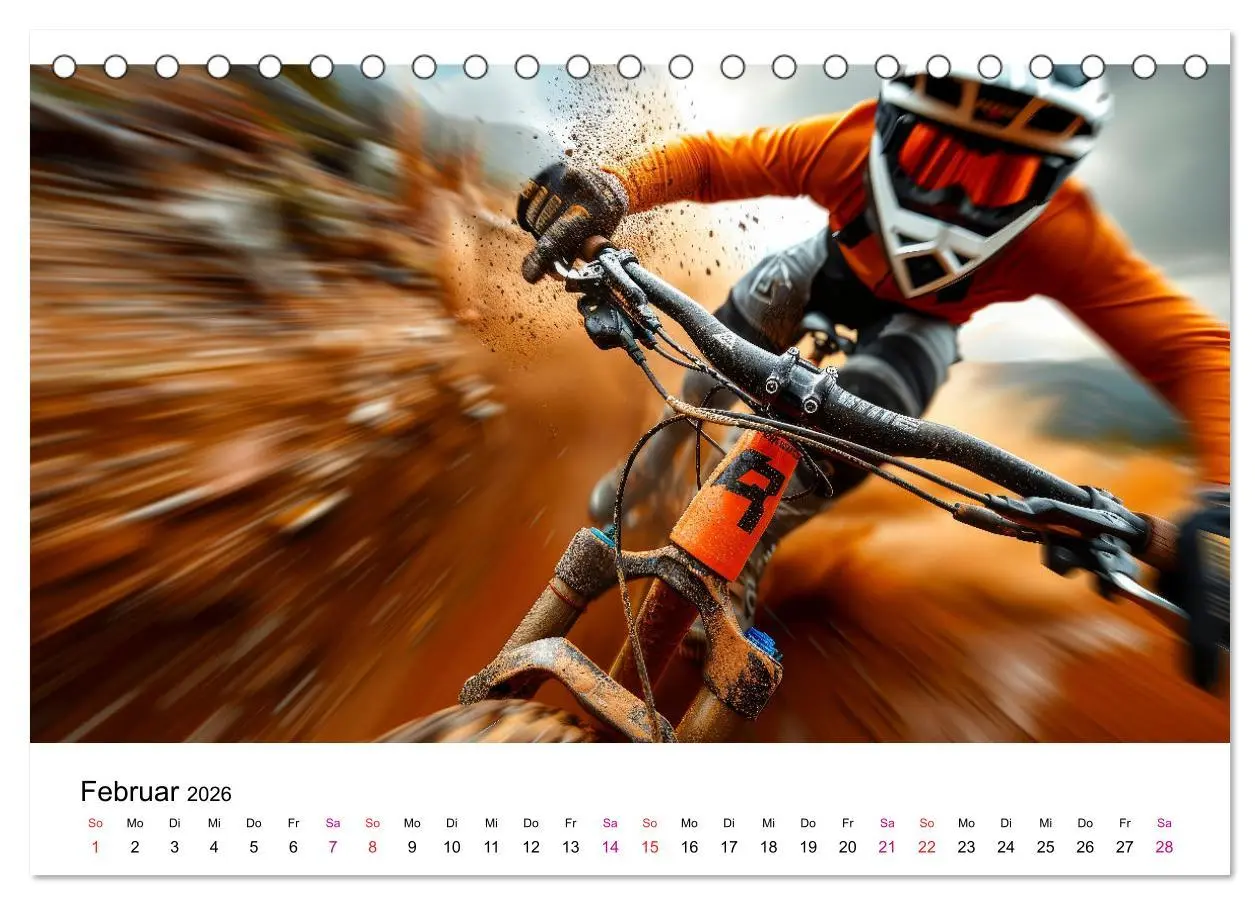 Bild: 9783457390474 | Mountainbike Erlebnisse (Tischkalender 2026 DIN A5 quer), CALVENDO...