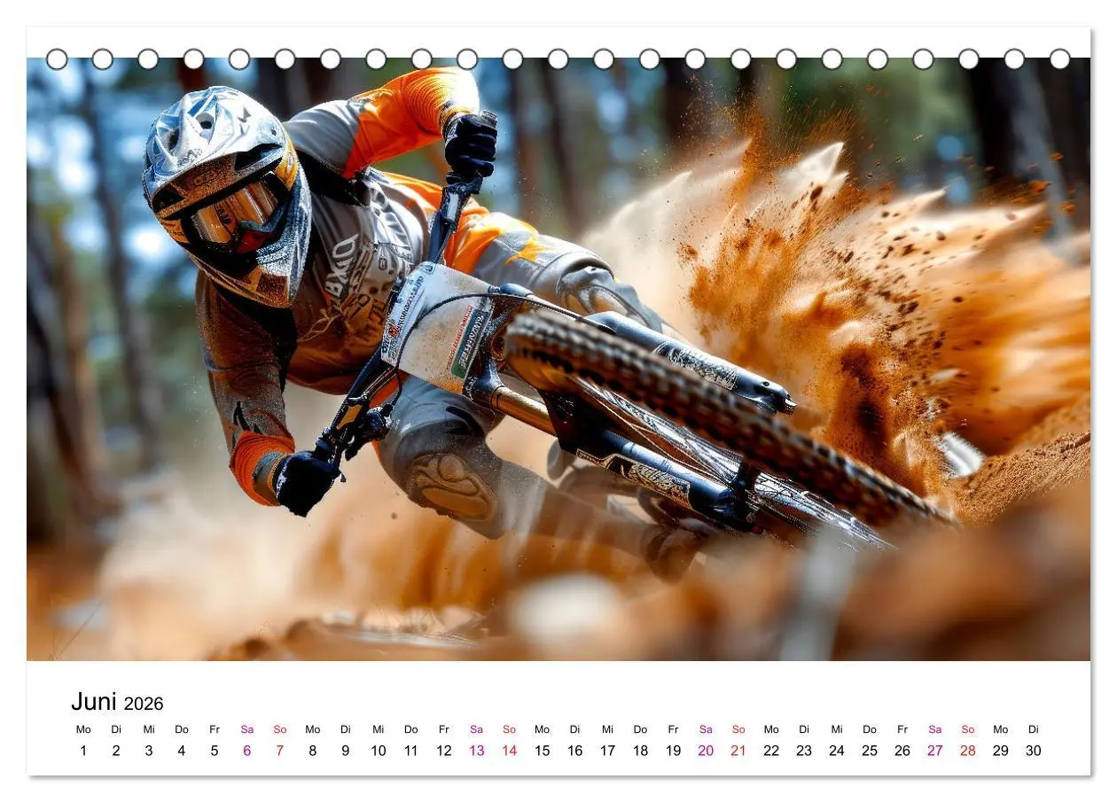 Bild: 9783457390474 | Mountainbike Erlebnisse (Tischkalender 2026 DIN A5 quer), CALVENDO...