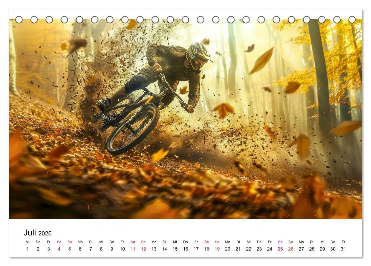 Bild: 9783457390474 | Mountainbike Erlebnisse (Tischkalender 2026 DIN A5 quer), CALVENDO...