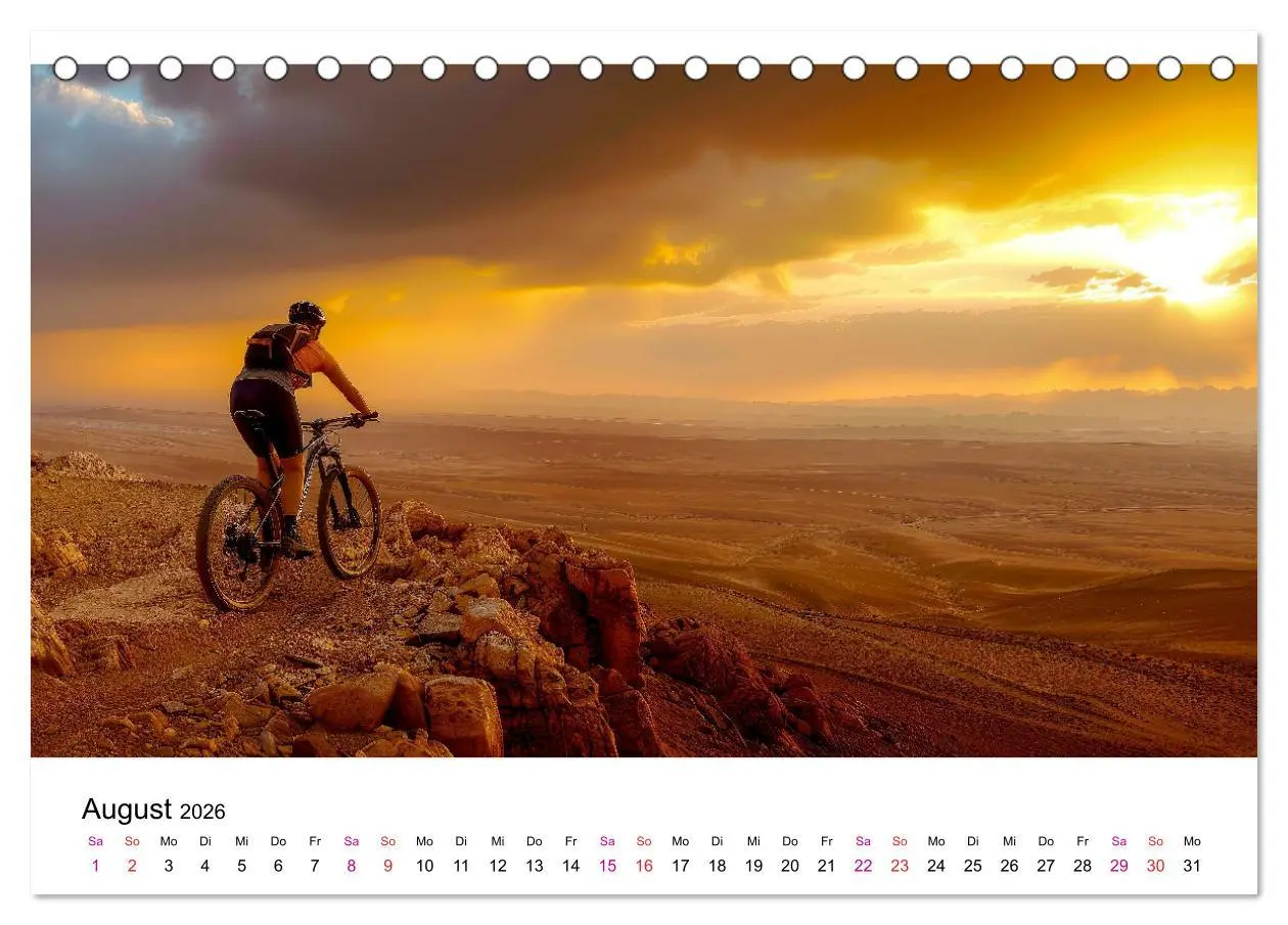 Bild: 9783457390474 | Mountainbike Erlebnisse (Tischkalender 2026 DIN A5 quer), CALVENDO...